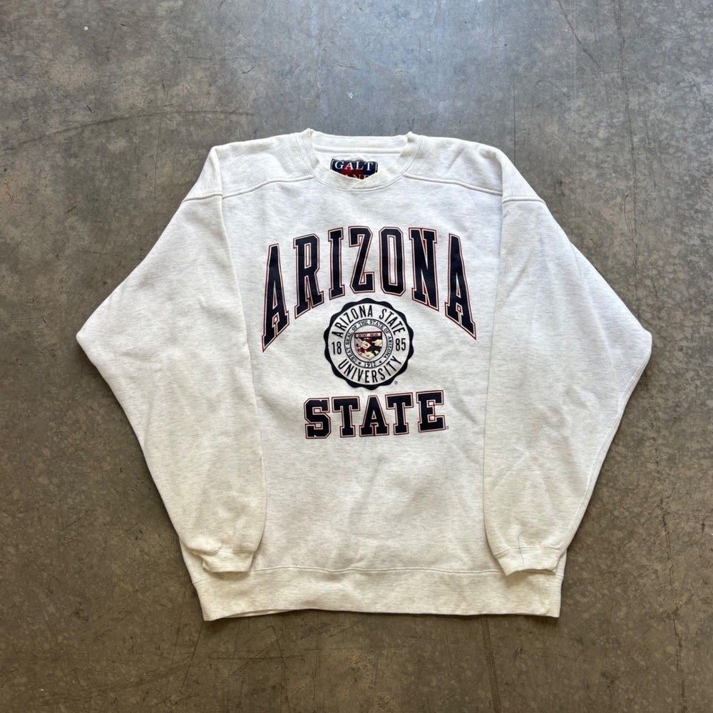Vintage Oversized 90s Galt Sand Arizona State University ASU Crewneck Sweatshirt